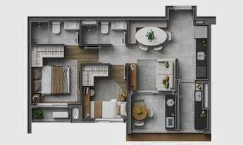 Imagem 4: Astro Klabin | Construtora Gamaro | Lançamento | 54 metros | 02 dormitórios | suíte