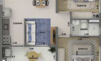 Imagem 4: Cidade Lapa Santa Marina | Construtora Cury | Construção | 42 metros | 02 dormitórios