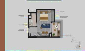 Imagem 4: Pulse Higienópolis | Construtora Niss | Pronto | 25 metros | studios com varanda