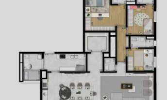 Imagem 4: Lux House Brooklin Construtora Dois Continentes Construção 133 metros 03 suítes