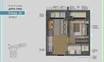 Imagem 4: Feel Saúde | Construtora GNG | Construção | 27 metros | Studios com varanda