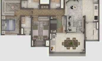 Imagem 4: The Residence Brooklin By Living | Construção | 88 metros | 03 dormitórios | suíte