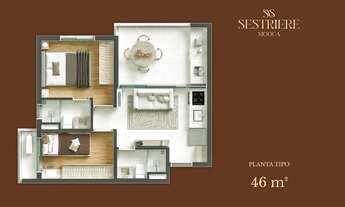 Imagem 4: Sestriere Mooca | Construtora Tavares & Rosseti | Lançamento | 46 metros