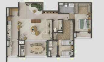 Imagem 5: Raízes L’avenir | Construtora Mitre | Construção | 109 metros | 03 suítes