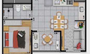 Imagem 4: Yess Tatuapé | Construtora Yess | Construção | 33 metros | 01 dormitório | com varanda