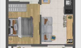 Imagem 4: Joá Pinheiros | Construtora Kallas | Construção | 29 metros | 01 suíte | com varanda