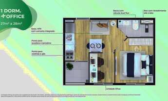 Imagem 4: Metrocasa Estação Oratório | Lançamento | 28 metros | 01 dormitório | office