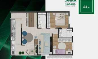 Imagem 4: Leaf Jardim das Flores | Construtora Bacaba | Pronto | 64 metros | 03 dormitórios