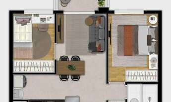 Imagem 4: Zoom Santa Cecília | Construtora Vinx | Pronto | 39 metros | 02 dormitórios