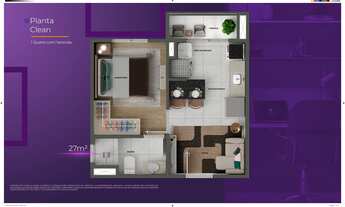 Imagem 4: Bliss Concept Construtora Citz Construção 27 metros 01 dormitório com varanda