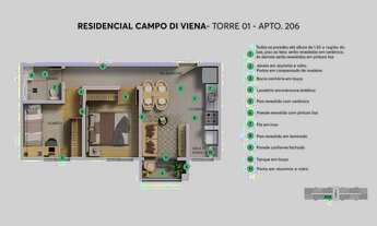 Imagem 7: Residencial Campo Di Viena | Construtora MRV | 41 metros | 02 dormitórios | varanda