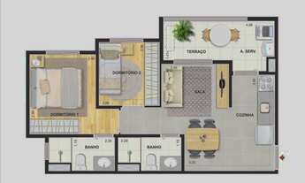 Imagem 4: Mérito Vila Mascote Construtora Cury Construção 47 metros 02 dormitórios suíte