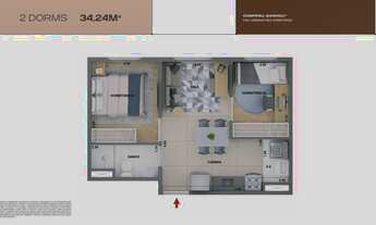 Imagem 4: Mirae Bom Retiro | Construtora Cury | Construção | 34 metros | 02 dormitórios