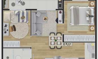 Imagem 5: Unique Butantã Construtora Gabbai Construção 40 metros 02 dormitórios varanda