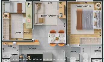 Imagem 4: Cidade Villa Lobos Soprano | Construtora Cury | Construção| 36 metros | 02 dormitórios