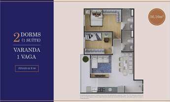 Imagem 4: Villagio di Pietro | Construtora AVS | Lançamento | 56 metros | 02 dormitórios | suíte