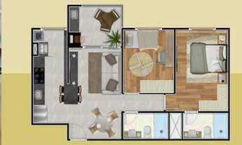 Imagem 4: Sophistic Casa Branca Construtora Paddan Pronto 68 metros 02 dormitórios suíte