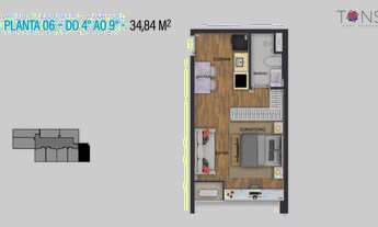 Imagem 6: Tons Frei Caneca | Construtora WDS | Construção | 34 metros | 01 dormitório