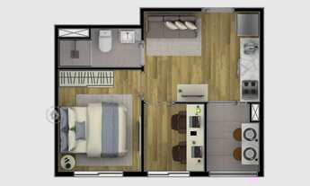 Imagem 4: Metrocasa Cangaíba II | Construção | 28 metros | 01 dormitório | Office | com varanda