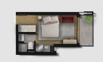 Imagem 6: Stella Marina | Construtora Indepy | Pronto | 24 metros | studios com varanda