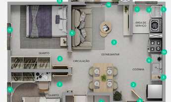 Imagem 4: Residencial Ipês | Construtora MRV | Construção| 38 metros | 02 dormitórios