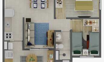 Imagem 4: Selleto São Miguel | Construtora Hoga | Construção | 50 metros | 02 dormitórios