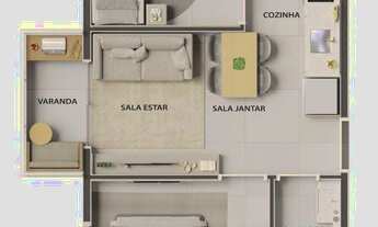 Imagem 4: Jardins de Anália Franco Construtora Minerva Construção 35 metros 02 dormitórios