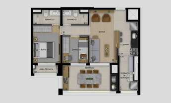 Imagem 4: High Line Tatuapé | Construtora Diálogo | Construção | 71 metros | 02 dormitórios