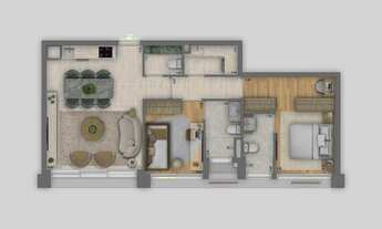 Imagem 5: ArtStone Itaim | Construtora Gamaro | Construção | 80 metros | 02 suítes | lavabo