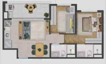 Imagem 4: Ayna Ipiranga | Construtora Engelux | Construção | 50 metros | 02 dormitórios | suíte
