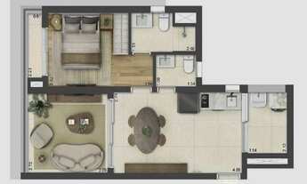 Imagem 4: Galeria Lorena | Construtora SDI | Lançamento | 48 metros | 01 suíte | lavabo