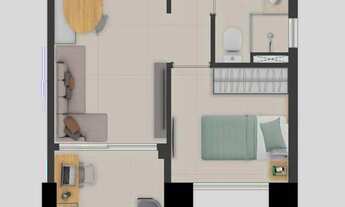 Imagem 4: Brás 120 Construtora Reitzfeld Construção 41 metros 02 dormitórios com varanda