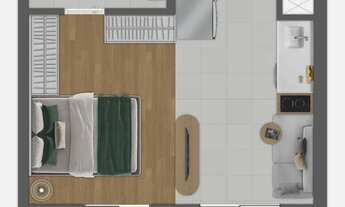 Imagem 6: Uniko Vila Olímpia Construtora Kazzas Lançamento 29 metros 01 suíte com varanda