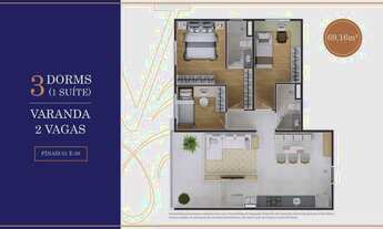 Imagem 4: Villagio di Pietro | Construtora AVS | Lançamento | 69 metros | 03 dormitórios | suíte