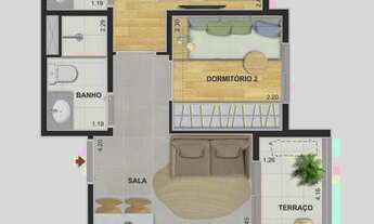 Imagem 5: Mérito Vila Mascote Construtora Cury Construção 47 metros 02 dormitórios suíte