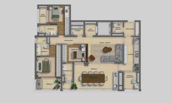 Imagem 5: Monã Mooca Construtora Diáogo Construção 136 metros 03 suítes varanda gourmet