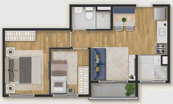 Imagem 5: Vibra Jardim Marajoara | Construtora Vibra | 40 metros | 02 dormitórios | com varanda