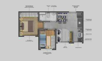 Imagem 4: Up Imirim | Construtora Mgtec | Construção | 34 metros | 02 dormitórios | sem varanda