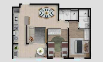 Imagem 5: Vivere Locan | Construtora Locan | Construção | 54 metros | 02 dormitórios | suíte