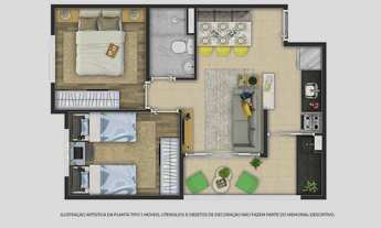 Imagem 4: Maxximo Viver | Construtora BB Empreendimentos | 44 metros | 02 dormitórios | varanda