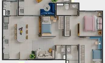 Imagem 4: Douro Residencial | Construtora Recon | Pronto | 80 metros | 03 dormitórios | suíte