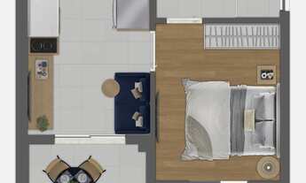 Imagem 5: Uniko Vila Olímpia Construtora Kazzas Lançamento 29 metros 01 suíte com varanda