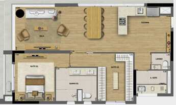 Imagem 7: Blend 468 Construtora Sequóia Construção 93 metros 02 suítes lavabo varanda