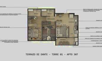 Imagem 5: Terrazo Di Dante | Construtora MRV | Construção | 55 metros | 02 dormitórios | suíte