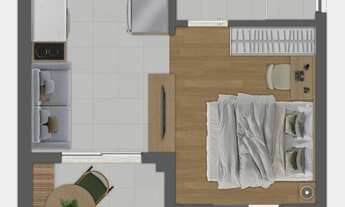 Imagem 4: Uniko Vila Olímpia Construtora Kazzas Lançamento 29 metros 01 suíte com varanda