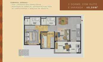 Imagem 4: Modern Mooca | Construtora Cury | Construção | 45 metros | 02 dormitórios | suíte