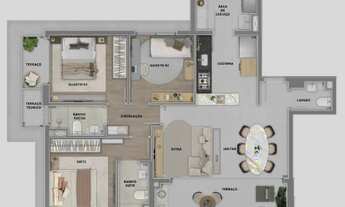 Imagem 5: Brisea Moema | Construtora Somattos | Construção | 105 metros | 03 dormitórios | suíte