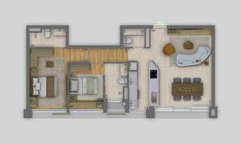 Imagem 4: ArtStone Itaim | Construtora Gamaro | Construção | 80 metros | 02 suítes | lavabo