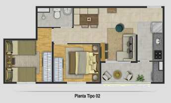 Imagem 5: Onix Jardim Conceição | Construtora BB Empreendimentos | 48 metros | 02 dormitórios