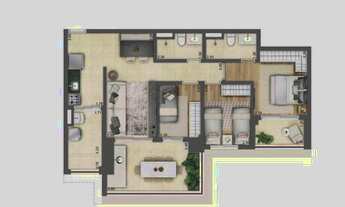 Imagem 4: Alive Home Club | Construtora Lavvi | Construção | 85 metros | 03 dormitórios | suíte